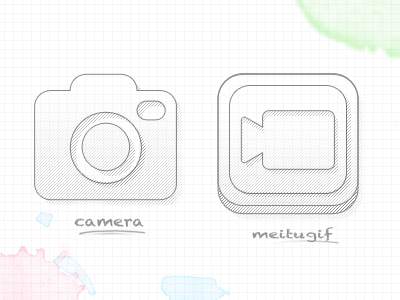 Pencil camera gif gui icon meitu pencil