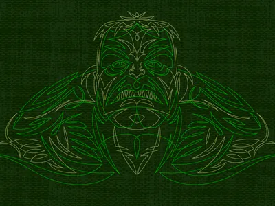 Hulk Pinstripe 1 green hero hulk man marvel miller pinstriping superhero