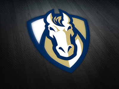 Mustang Shield Logo crest horse identity logo mustang shield sports