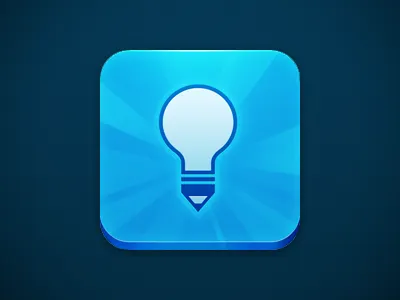 Lightbulb Pencil app icon app burst icon iphone light lightbulb pencil