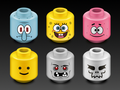 Lego Head Set head icon lego set