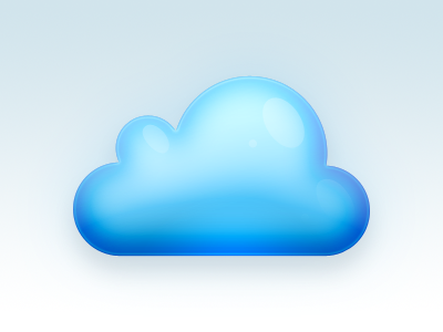 Cloud blue cloud freebie gloss icon