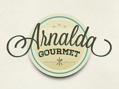 Arnalda Gourmet font food gourmet logo