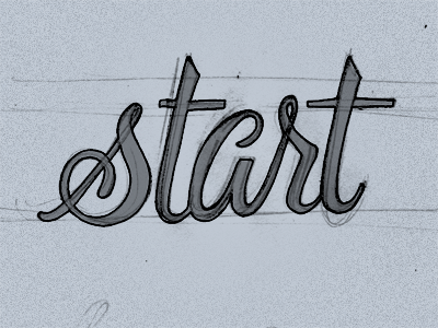 Start by hand fun lettering quick sketch typography