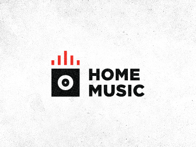 Home Music 52 bars cd design home house logo lp lp sleeve music records roof shape speakers vinyl week year