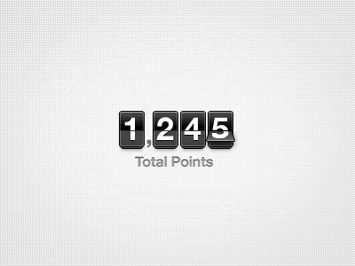 Flip Counter black counter flip counter numbers points texture white