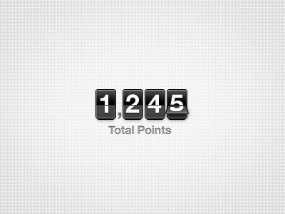 Flip Counter black counter flip counter numbers points texture white