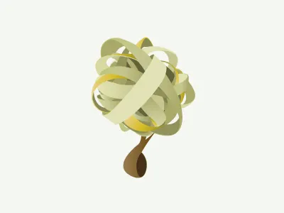 Paper Tree eco leaf logo paper stripe tree