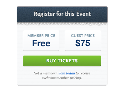 Register for this Event button calendar event leather register torn paper ui ux widget