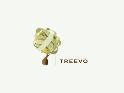 Treevo eco logo paper tree