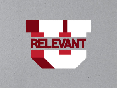 RELEVANT U Logo Concept logo vector