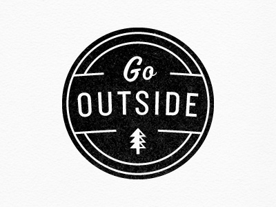 Go Outside rework black circle identity mark outdoor outdoors tree