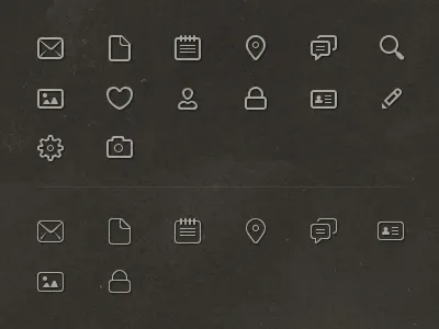 Truffle Shuffle baby ruth chunk glyphs goonies icons set thin