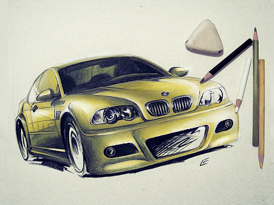 bmw m3 auto automoblie bimmer bmw car draft drawing fast m3 pencil sketch