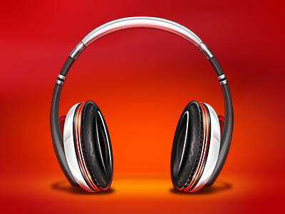 Headphones headphones icon illustration nero photoshop