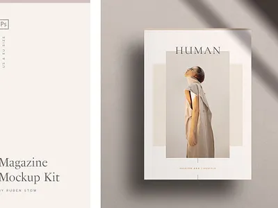 Magazine Mockup Kit adobe branding brochure design ebook magazine mock up mockup paper size photoshop presentation product realistic ruben ruben stom showcase sunlight top view us letter