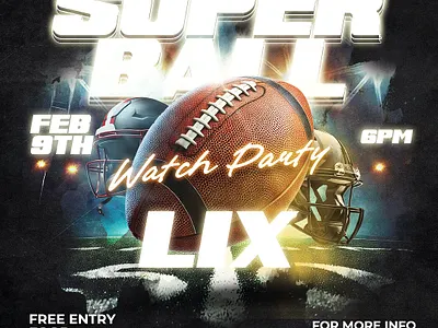 Football Flyer Template sports bar