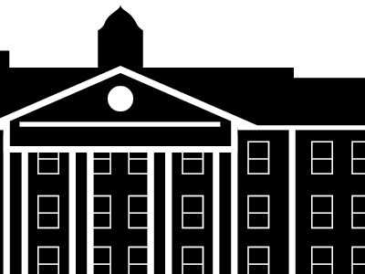 Façades Illustration black and white illustration line art taylor university