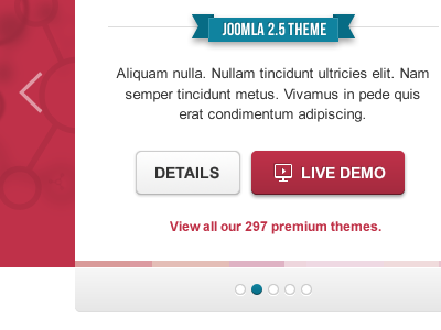 Joomla template site blue joomla red ribbon teal template