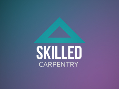 Skilled Carpentry #2 carpentry geometry logo skilled teal triangle typography