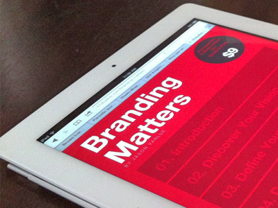 Branding Matters book design ipad responsive ui web