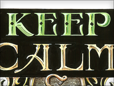 Keep Calm drawing hand drawn illustration lettering
