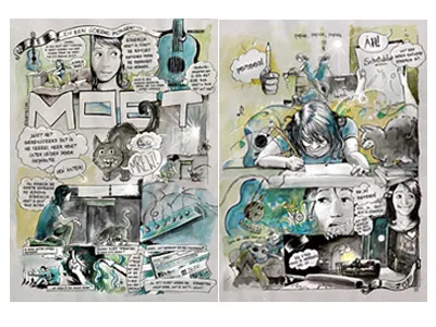 Moet (spread) comic graphic novel