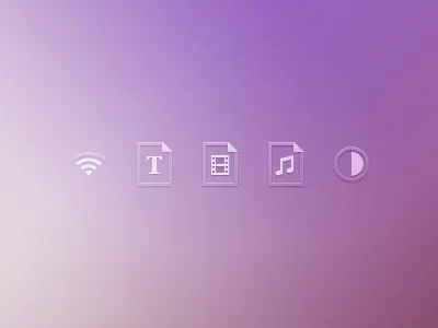 Just some icons contrast icons music text video violet wifi