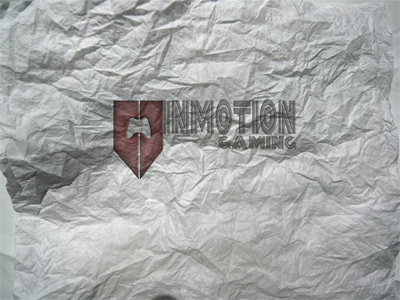 inmotion Paper Effect Logo crinkled effect gaming grey inmotion logo paper red white