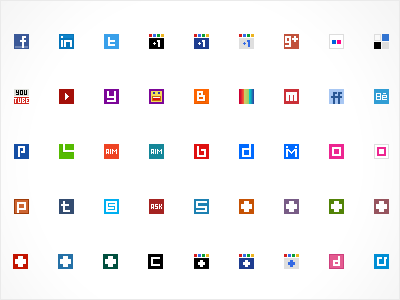 Social Media Pixel Icons free icons free pixel icons free social media icons free throw freebie freebies mini icons pixel pixel icons