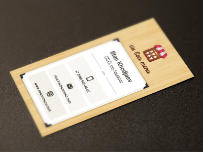 Au bon menu card card