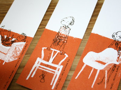 Bookmarks - Mid Century Modern illustration marc aspinall texture the tree house press tthp