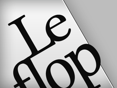 Flop print project typo typography