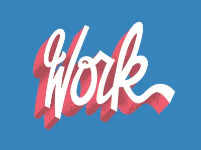 Work script typography work