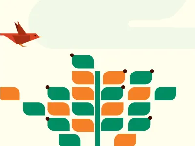 Animation Slide animation bird illustration leaves seeds