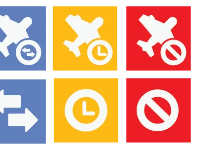 Flight Status Icons airline iconography