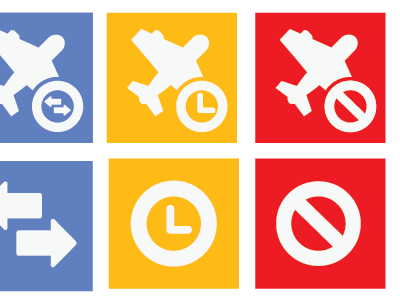 Flight Status Icons airline iconography