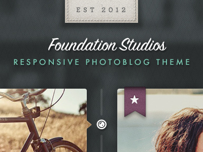 Theme Foundry Photography Theme futura green pictos purple script texture ui