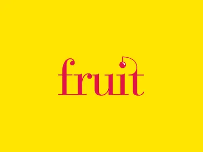 Fruit fruit fun identity logo logotype typography
