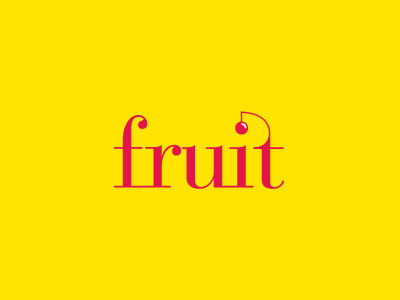 Fruit fruit fun identity logo logotype typography