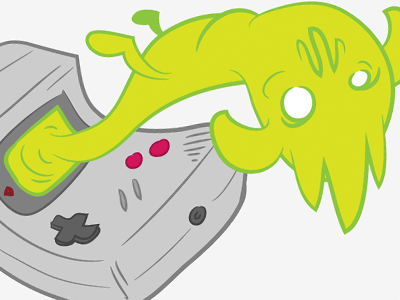 Gameboy Ghost illustration