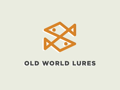 Old World Lures branding design fishing identity logo