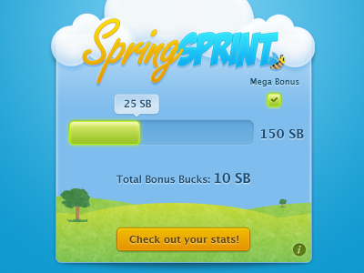 Spring Sprint Meter clouds meter swagbucks widget