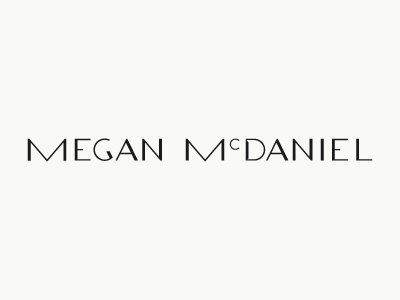 Megan McDaniel Wordmark fashion identity makeup wordmark