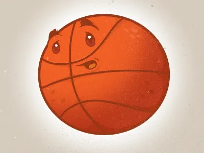 Tribute To Matt basketball dribbble eyes matt kaufenberg monster orange textures.