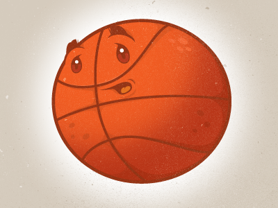 Tribute To Matt basketball dribbble eyes matt kaufenberg monster orange textures.