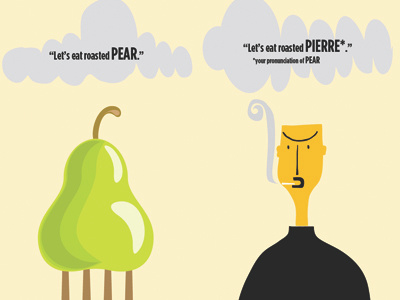 Pear vs. Pierre humor illustration pear pierre