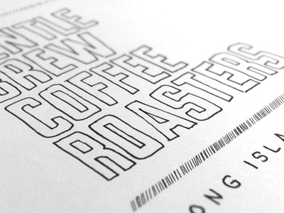 Gentle Brew coffee lost type pen typography