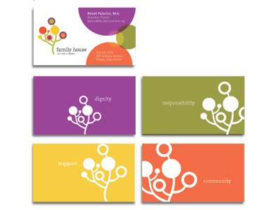 Family House business card branding business card design non profit