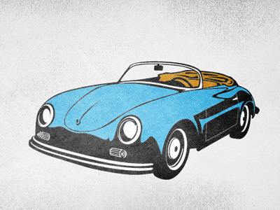 Car black blue car distressed illustration inky